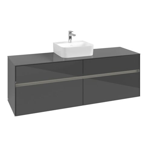 V&B Collaro Meuble sous lavabo 160x54,8x50 cm, WT mi, LED 12W, glo Gr