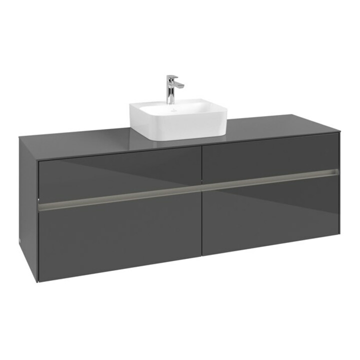 V&B Collaro Meuble sous lavabo 160x54,8x50 cm, WT mi, LED 12W, glo Gr