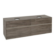 V&B Collaro Meuble sous lavabo 160x54,8x50cm, 2 tiroirs, avec LED, blanc mat-3