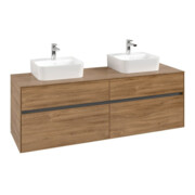 V&B Collaro Meuble sous lavabo 160x54,8x50cm, 2 tiroirs, chêne Kansas