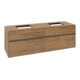V&B Collaro Meuble sous lavabo 160x54,8x50cm, 2 tiroirs, chêne Kansas-3