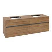 V&B Collaro Meuble sous lavabo 160x54,8x50cm, 2 tiroirs, chêne Kansas-3