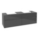 V&B Collaro Meuble sous lavabo 160x54,8x50cm, 2 tiroirs, gris brillant-1