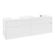 V&B Collaro Meuble sous lavabo 160x54,8x50cm, 2 tiroirs, LED 12W, blanc mat-3