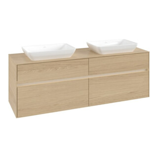 V&B Collaro Meuble sous-lavabo 160x54,8x50cm, 2 tiroirs, LED 12W, Nord Oa