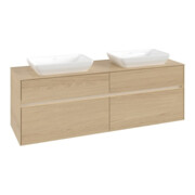 V&B Collaro Meuble sous-lavabo 160x54,8x50cm, 2 tiroirs, LED 12W, Nord Oa