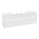 V&B Collaro Meuble sous-lavabo 160x54,8x50cm, avec LED 12W, blanc brillant-3