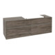 V&B Collaro Meuble sous lavabo 160x54,8x50cm, droite, LED 12W, st. Oa-1