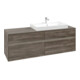 V&B Collaro Meuble sous lavabo 160x54,8x50cm, droite, LED 12W, st. Oa-3