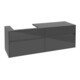 V&B Collaro Meuble sous lavabo 160x54,8x50cm, EV gauche, gris brillant-1