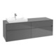 V&B Collaro Meuble sous lavabo 160x54,8x50cm, EV gauche, gris brillant-3