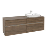 V&B Collaro Meuble sous lavabo 160x54,8x50cm, lavabo à droite, LED 12W, Ariz. Oa-3