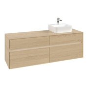 V&B Collaro Meuble sous lavabo 160x54,8x50cm, lavabo à droite, LED 12W, Nord Oa