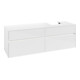 V&B Collaro Meuble sous lavabo 160x54,8x50cm, lavabo droit, LED 12W, blanc brillant-3