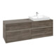 V&B Collaro Meuble sous lavabo 160x54,8x50cm, lavabo droit, LED 12W, st. Oa-3