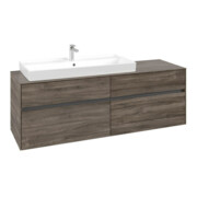 V&B Collaro Meuble sous lavabo 160x54,8x50cm, LV gauche, chêne pierre-3