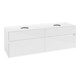 V&B Collaro Meuble sous lavabo 160x54,8x50cm, pour 2 lavabos, Blanc brillant-3