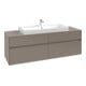 V&B Collaro Meuble sous lavabo 160x54,8x50cm, vasque centrale, chêne noir-1