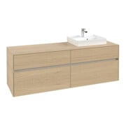 V&B Collaro Meuble sous lavabo 160x54,8x50cm, vasque droite, chêne nordique-3