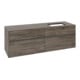 V&B Collaro Meuble sous lavabo 160x54,8x50cm, vasque droite, chêne stone-1