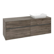 V&B Collaro Meuble sous lavabo 160x54,8x50cm, vasque droite, chêne stone-3