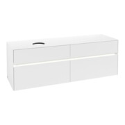 V&B Collaro Meuble sous lavabo 160x54,8x50cm, WT l, LED 12W, blanc mat-3
