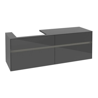 V&B Collaro Meuble sous lavabo 160x54,8x50cm, WT l, LED 12W, glo Gr