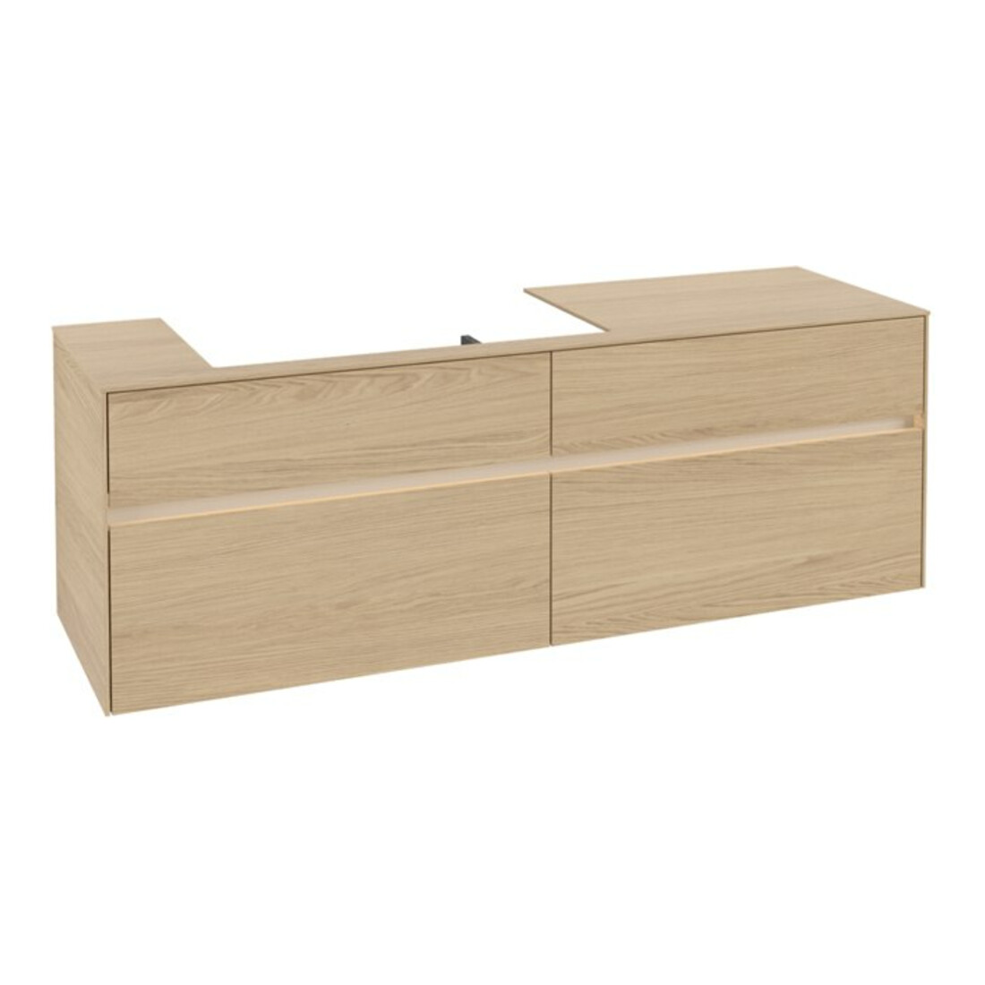 V&B Collaro Meuble sous lavabo 160x54,8x50cm, WT l, LED 12W, Nord Oa