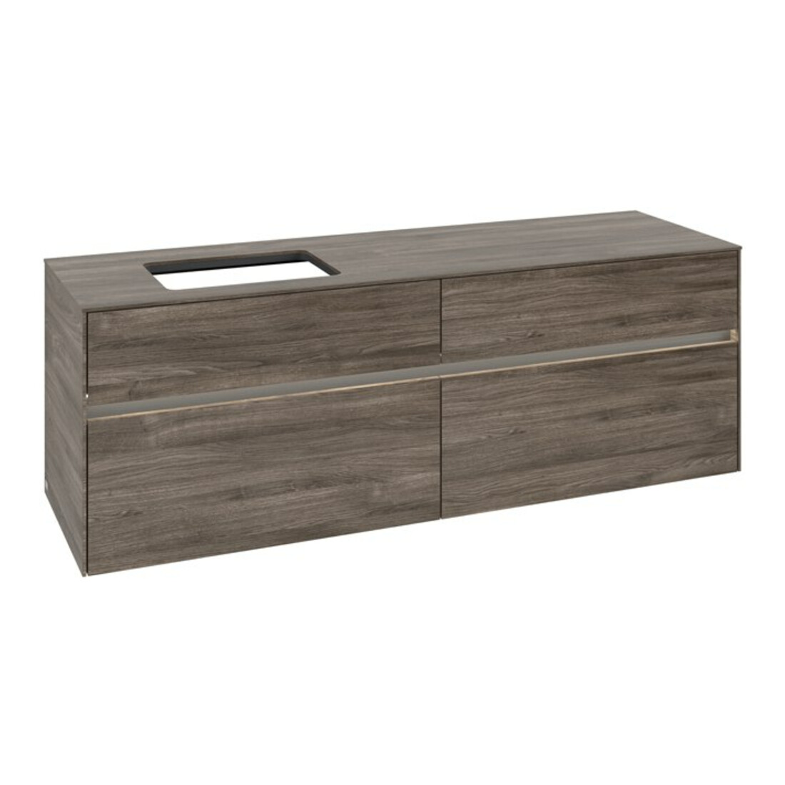 V&B Collaro Meuble sous lavabo 160x54,8x50cm, WT l, LED 12W, st. Oa