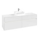 V&B Collaro Meuble sous lavabo 160x54,8x50cm, WT mi, LED 12W, blanc brillant-3