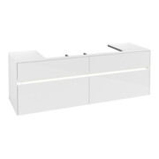 V&B Collaro Meuble sous lavabo 160x54,8x50cm, WT mi, LED 12W, blanc glo-4