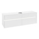 V&B Collaro Meuble sous lavabo 160x54,8x50cm, WT mi, LED 12W, blanc mat-1
