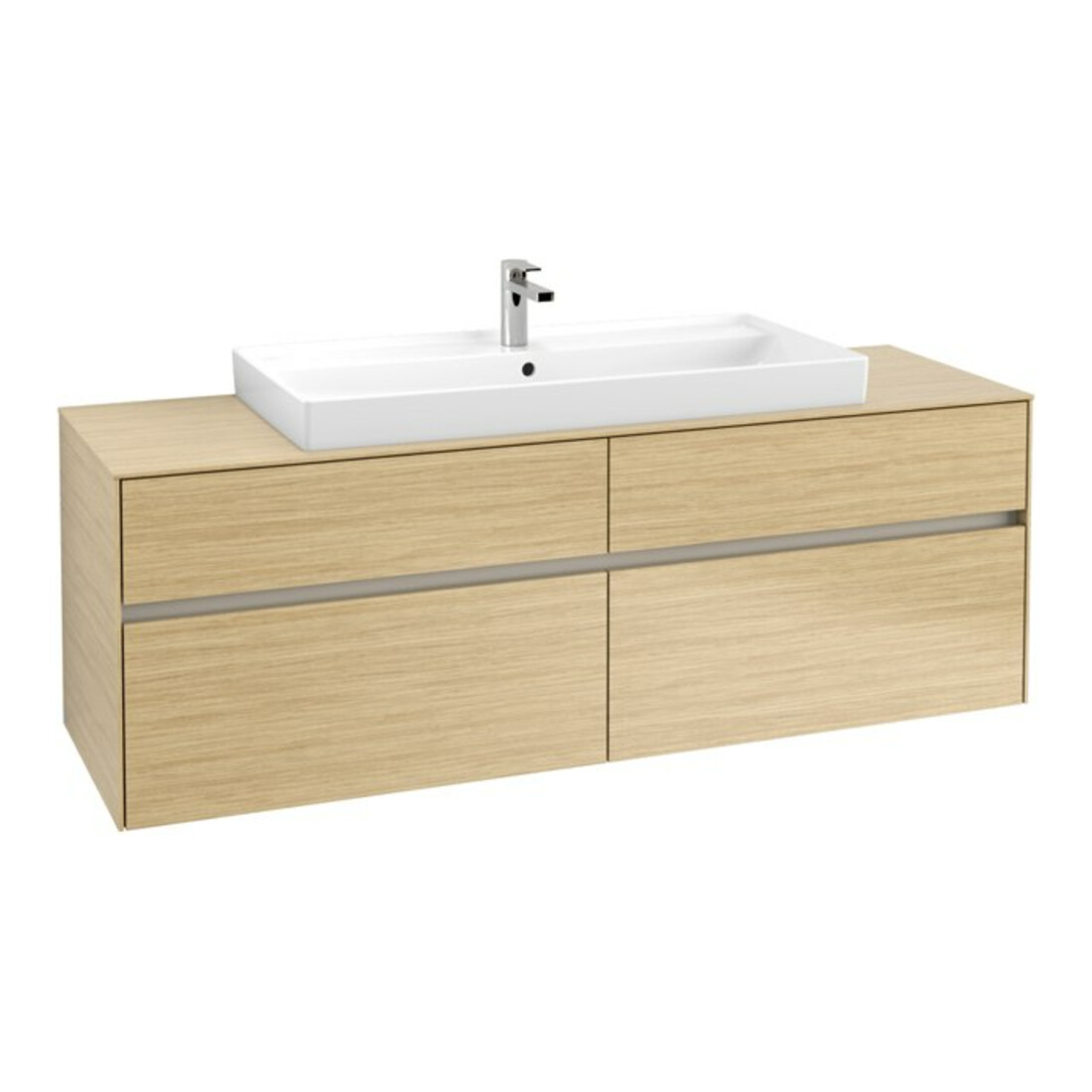 V&B Collaro Meuble sous lavabo 160x54,8x50cm, WT mi, LED 12W, Nord Oa