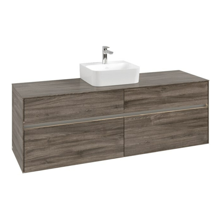 V&B Collaro Meuble sous lavabo 160x54,8x50cm, WT mi, LED 12W, st. Oa