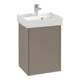 V&B Collaro Meuble sous lavabo 41x54,6x34,4cm, WT mi, raccord dr, rouge vin-1