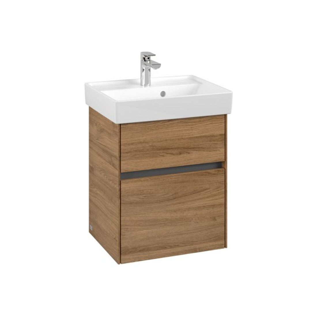 V&B Collaro Meuble sous lavabo 46x54,6x37,4 cm, vasque centrale, chêne Kansas