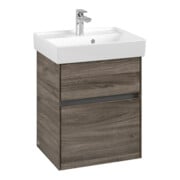 V&B Collaro Meuble sous lavabo 46x54,6x37,4 cm, vasque centrale, chêne pierre-3