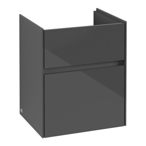 V&B Collaro Meuble sous lavabo 46x54,6x37,4cm, EV central, gris brillant