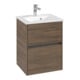 V&B Collaro Meuble sous lavabo 47,2x61x40,4 cm, EV central, chêne Arizona-4