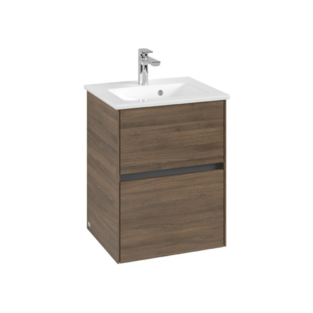 V&B Collaro Meuble sous lavabo 47,2x61x40,4 cm, EV central, chêne Arizona