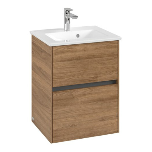 V&B Collaro Meuble sous lavabo 47,2x61x40,4cm, EV central, chêne Kansas