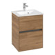 V&B Collaro Meuble sous lavabo 47,2x61x40,4cm, EV central, chêne Kansas-4