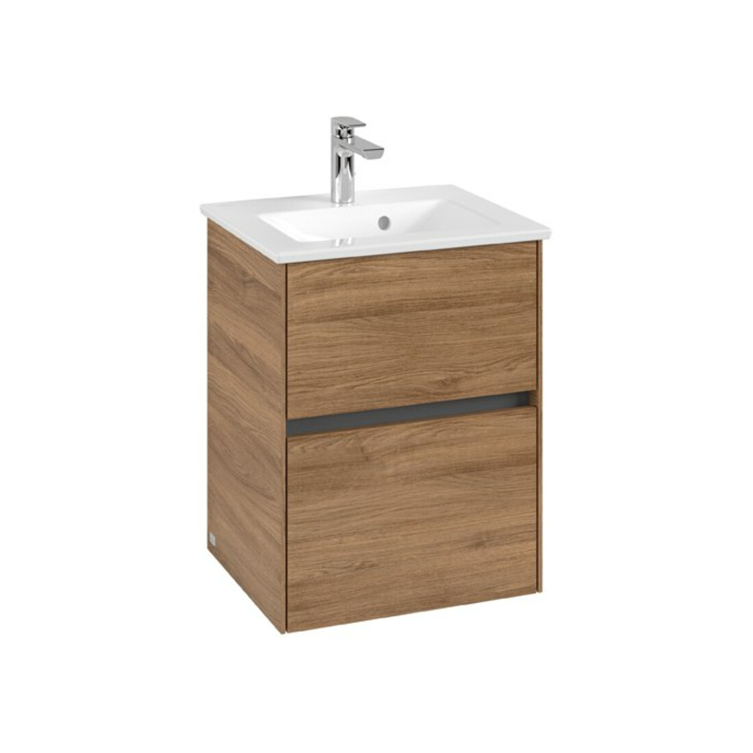 V&B Collaro Meuble sous lavabo 47,2x61x40,4cm, EV central, chêne Kansas