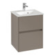 V&B Collaro Meuble sous lavabo 47,2x61x40,4cm, EV centré, chêne blanc-1