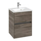 V&B Collaro Meuble sous lavabo 47,2x61x40,4cm, EV centré, chêne pierre-4