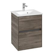 V&B Collaro Meuble sous lavabo 47,2x61x40,4cm, EV centré, chêne pierre-4