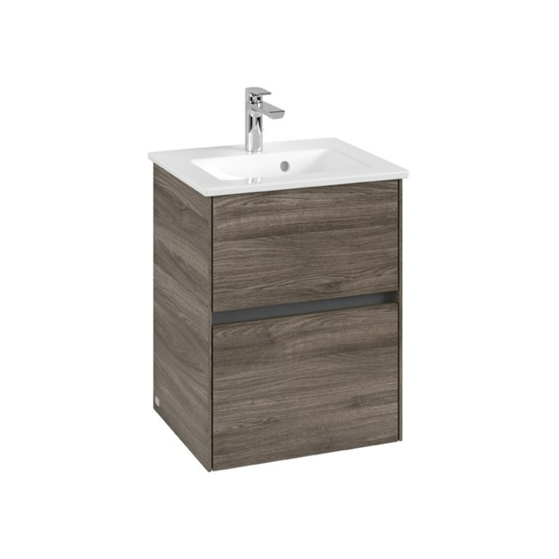 V&B Collaro Meuble sous lavabo 47,2x61x40,4cm, EV centré, chêne pierre