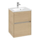 V&B Collaro Meuble sous lavabo 47,2x61x40,4cm, évier central, chêne nordique-1