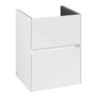 V&B Collaro meuble sous-lavabo 47,2x61x40,4cm, vasque centrale, blanc brillant