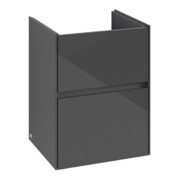 V&B Collaro meuble sous-lavabo 47,2x61x40,4cm, vasque centrale, gris brillant-3